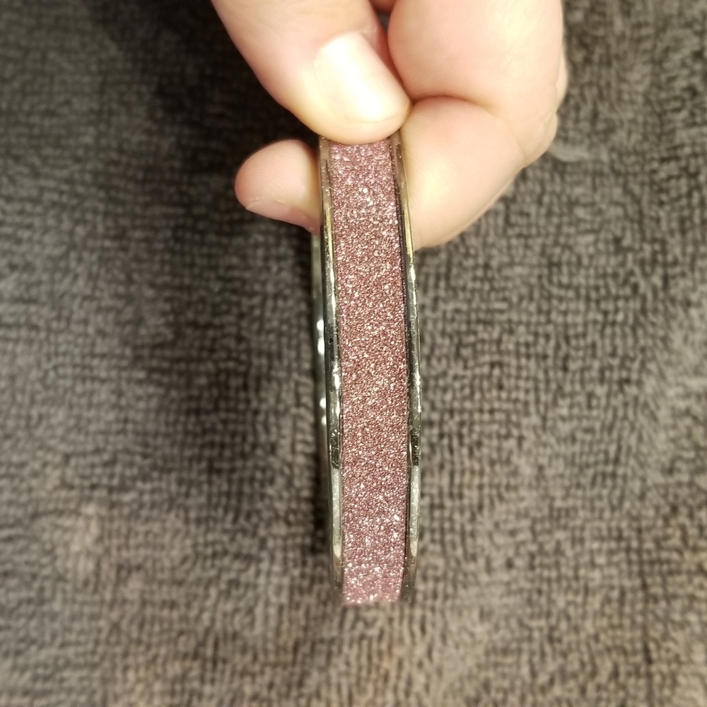 Pink glitter bangle